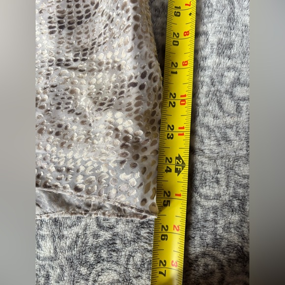 White House Black Market Silk Metallic Snake Print One-Shoulder Top - Picture 7 of 8